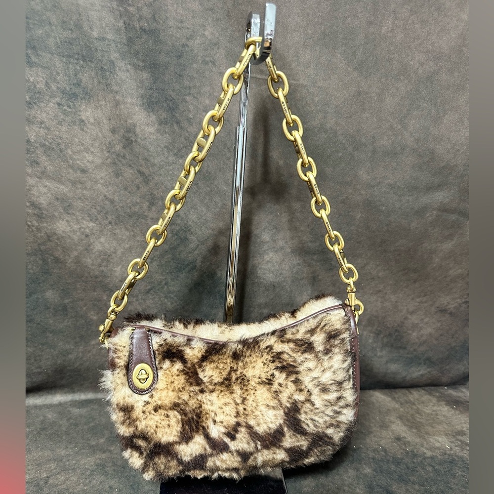 Coach Swinger Monogram Shearling Crossbody Bag